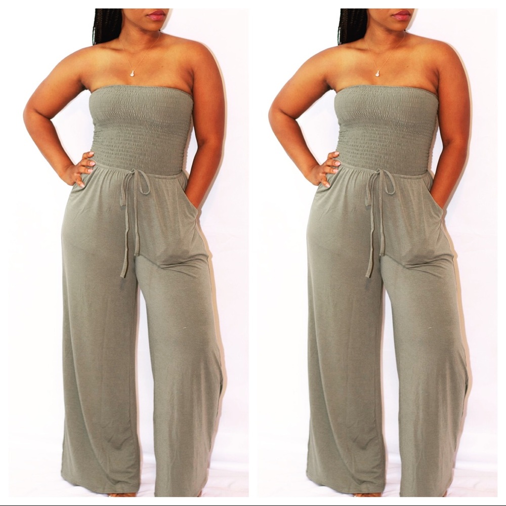 Tube Pants Romper Olive